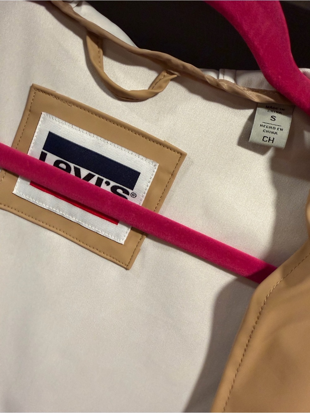 Levi's Mustard Tan Hooded Trench Coat - Picture 4 of 5